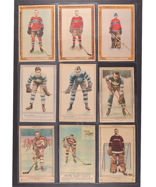 1927-32 "La Presse" Hockey Picture Collection of 71 Including Siebert, Morenz, Joliat, Shore, Clancy, Jackson, Vezina and Other Greats
