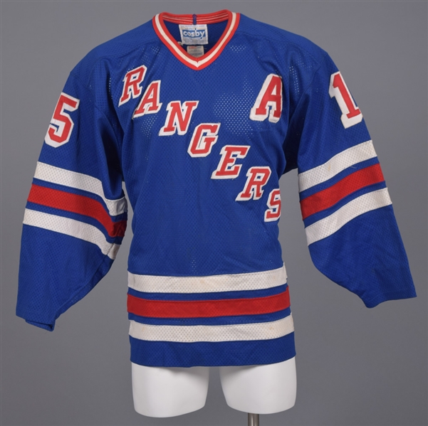 Mark Janssens C. 1990-91 New York Rangers Game-Worn Jersey with LOA