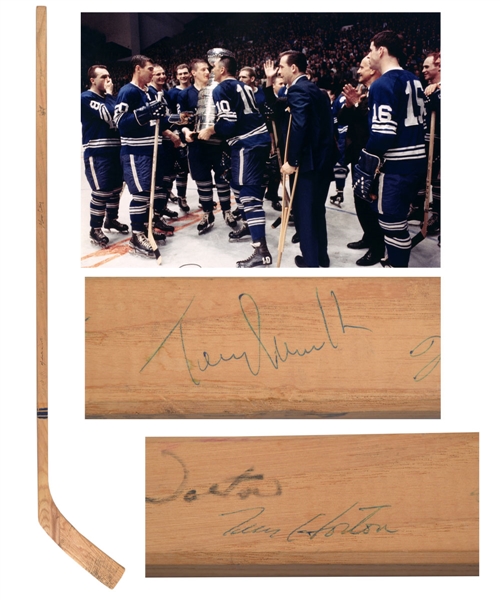 Toronto Maple Leafs 1966-67 Stanley Cup Champions Team-Signed Stick by 18 Including Sawchuk and Horton