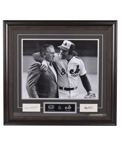 Maurice Richard and Gary Carter "The Rocket and The Kid" Dual-Signed Limited-Edition Framed Display #10/20 (27 3/4" x 29 3/4")