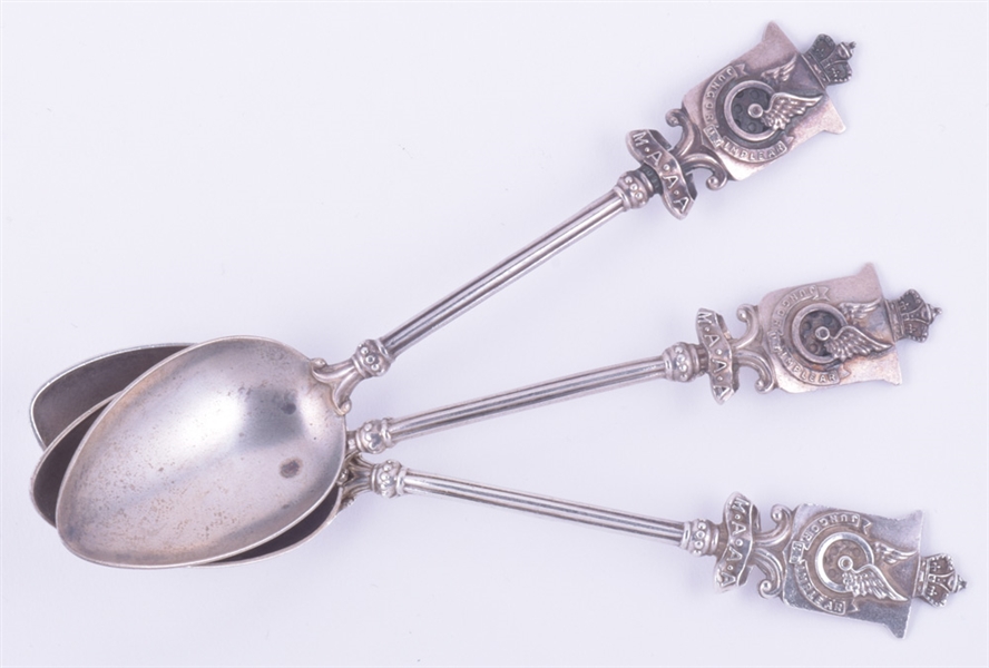 Montreal Amateur Athletic Association (M.A.A.A.) 1890s/1900s Sterling Spoons (3)