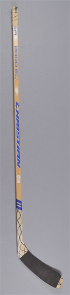 Dale Hawerchuks Mid-1990s St. Louis Blues Christian Game-Used Stick