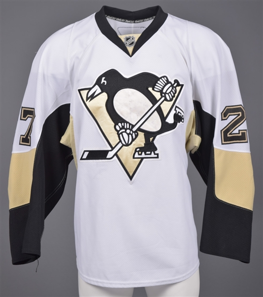 Craig Adams 2008-09 Pittsburgh Penguins Game-Worn Playoffs Jersey with Team COA - Photo-Matched!