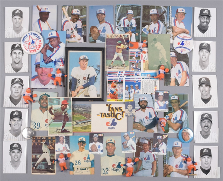 1940s-1990s Miscellaneous Baseball Publication, Postcard, and Ephemera Collection of 350+ with Montreal Expos Focus 