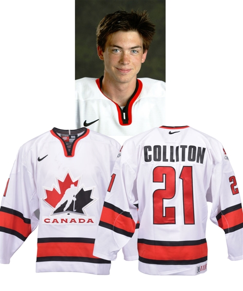 Jeremy Collitons 2005 IIHF World Junior Championships Team Canada Game-Worn Jersey with Hockey Canada LOA