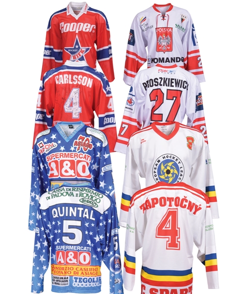 Stephane Quintals International Hockey Jersey Collection of 4 with His Signed LOA