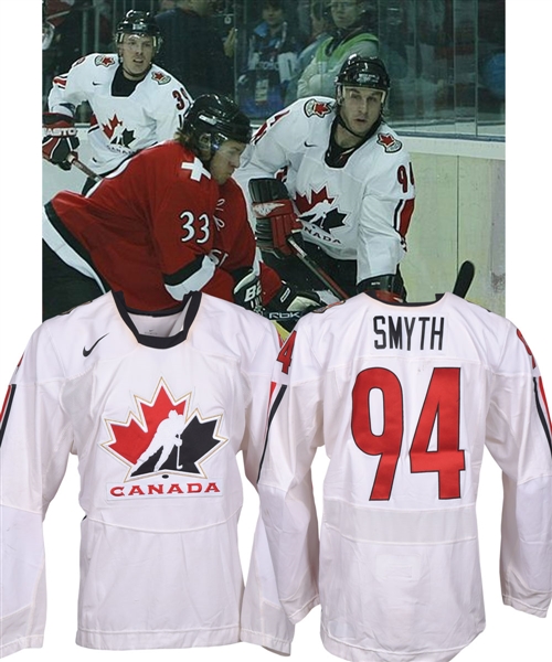 Ryan Smyths 2006 Winter Olympics Team Canada Game-Worn Jersey with LOA