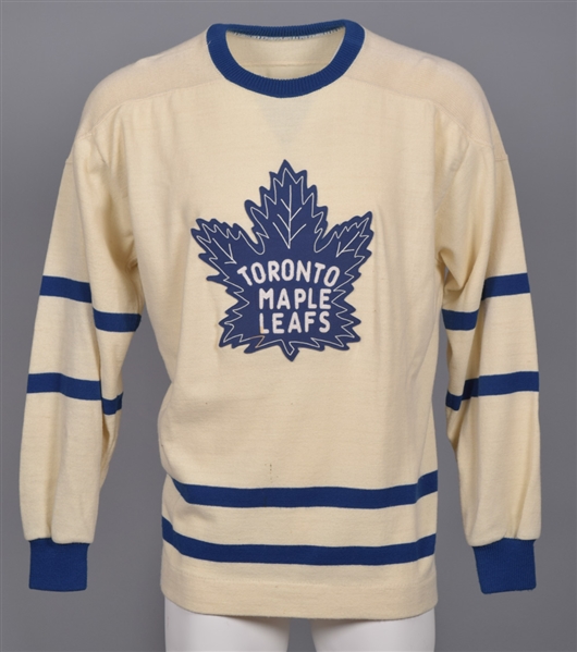 Toronto Maple Leafs 1950s-Style Film-Worn Wool Sweater from "The Rocket: The Legend of Rocket Richard" with COA