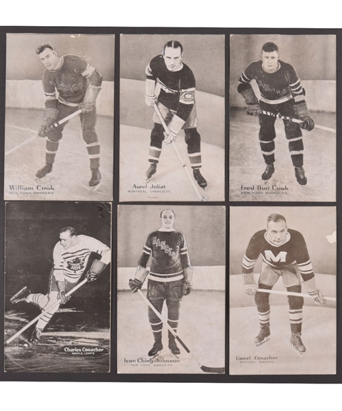 1936 Triumph and Champion Hockey Postcard Collection of 11