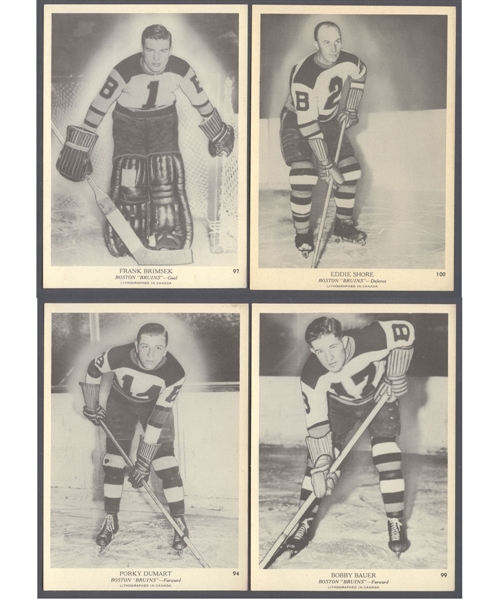 1939-40 O-Pee-Chee Hockey Card Starter Set (60/100) Plus 19 Duplicates - Includes Conacher, Broda, Abel RC, Pratt RC, Hextall RC, Dumart RC (2), Clapper, Brimsek RC, Cowley RC and Shore (2)
