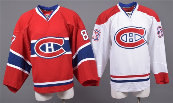 Robin Gusses and Andreas Angqvists 2010-11 Montreal Canadiens Game-Issued Home and Away Jerseys with Team LOAs 