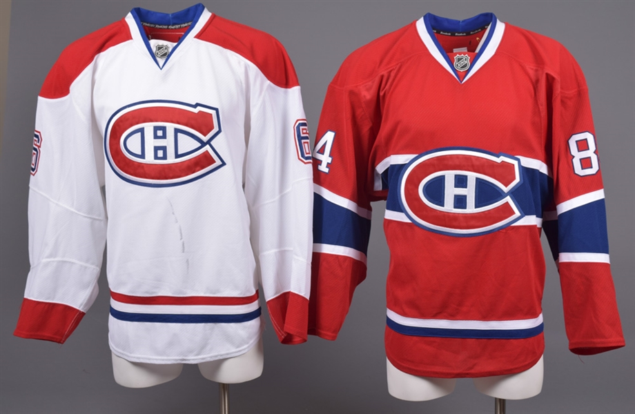 Darren Dietz’s and Douglas Murray’s 2013-14 Montreal Canadiens Game-Worn Home and Away Jerseys with Team LOAs