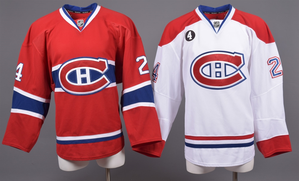 Jarred Tinordi’s 2014-15 Montreal Canadiens Game-Worn Home and Away Jerseys with Team LOAs