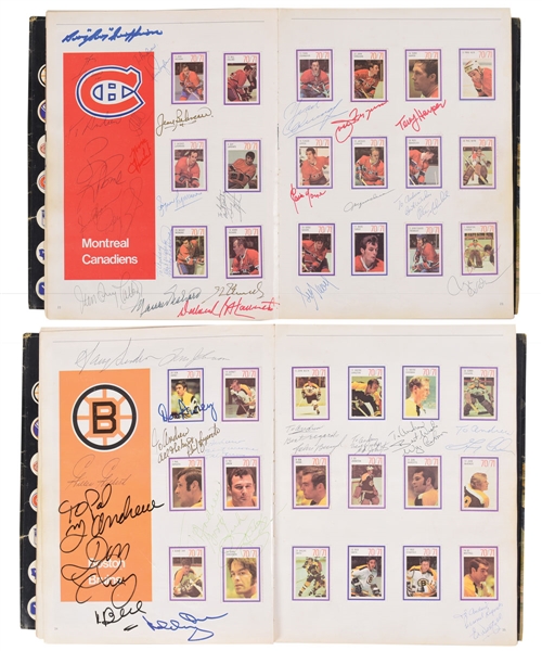 Esso Power Players 1970-71 Hockey Stamps Album Complete Set with 235 Autographs Including Lots of HOFers