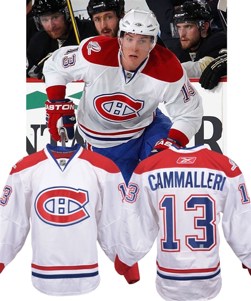 Mike Cammalleris 2009-10 Montreal Canadiens Game-Worn Playoffs Jersey with Team LOA - Centennial Patch! - Photo-Matched to Three Rounds of Playoffs!