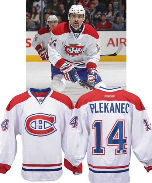 Tomas Plekanecs 2013-14 Montreal Canadiens Game-Worn Jersey with Team LOA - Photo-Matched!