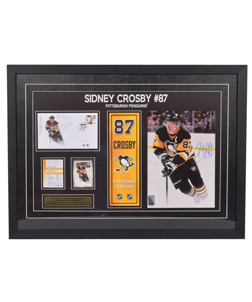 Sidney Crosby Pittsburgh Penguins Signed Canada Post FDC Limited-Edition Framed Display #154/987 (22" x 30")