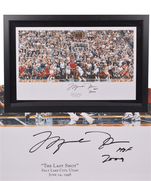 Michael Jordan Signed Chicago Bulls "The Last Shot" Limited-Edition Framed Display #39/66 (29 1/2" x 43 1/4") with UDA COA