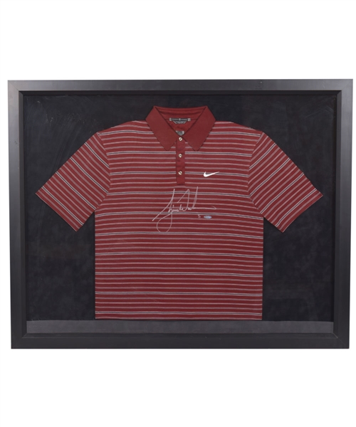 Tiger Woods Signed Tournament-Worn Nike Polo Limited-Edition Framed Display #1/1 with UDA COA