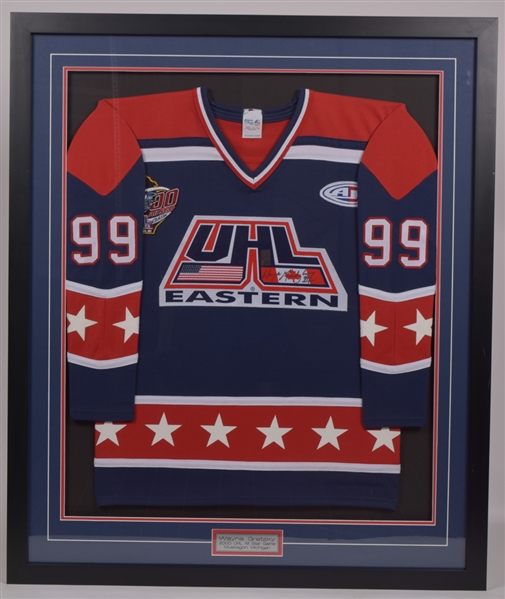 Wayne Gretzky Signed 2000 UHL All-Star Game Framed Jersey (38" x 45")