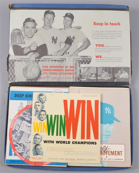 Circa 1960 National Sports Council "The Manly Arts Course" by World Champions Training Kit - Mantle Cousy Berra Gavilan Louis