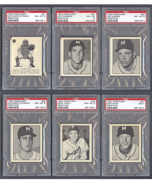1952 Parkhurst Frostade Baseball (International League) PSA-Graded Baseball Card Collection of 42 - Most Highest Graded!