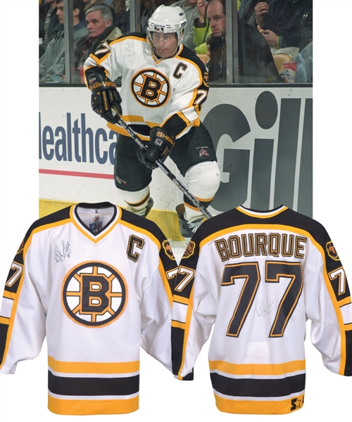Ray Bourques 1997-98 Boston Bruins Signed Game-Worn Captains Jersey with LOA