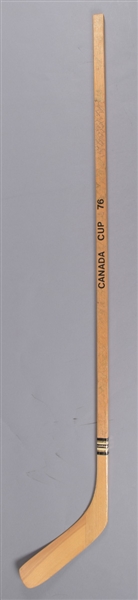Lanny McDonalds 1976 Canada Cup Team Canada Team-Signed Game-Issued Stick by 20+ Including Orr