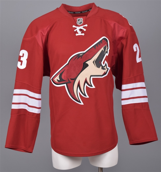 Oliver Ekman-Larssons 2011-12 Phoenix Coyotes Game-Worn Playoffs Jersey with Team LOA