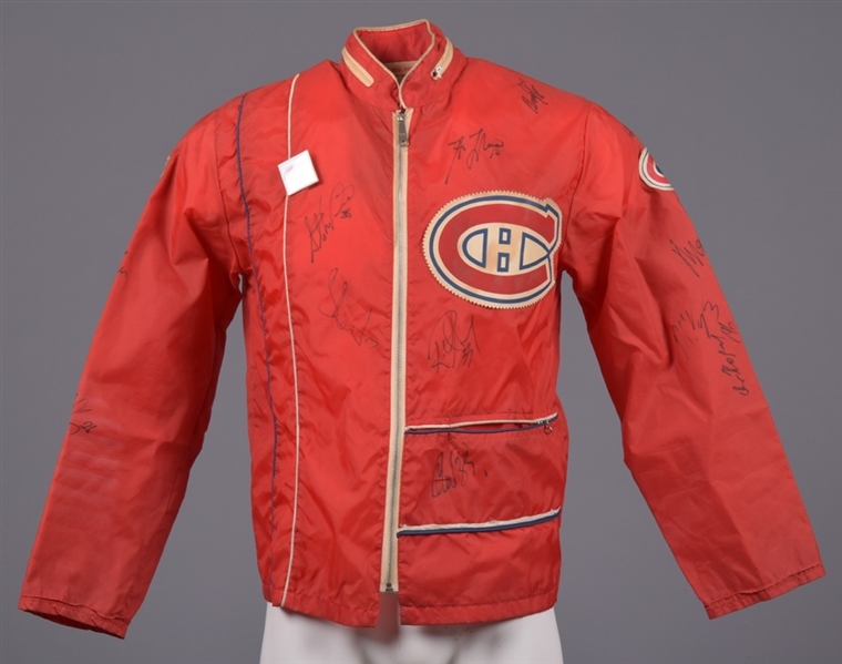 Vintage Montreal Canadiens Multi-Signed Jacket Signed by 2000s Players Plus Mid-2000s Team-Signed Cap