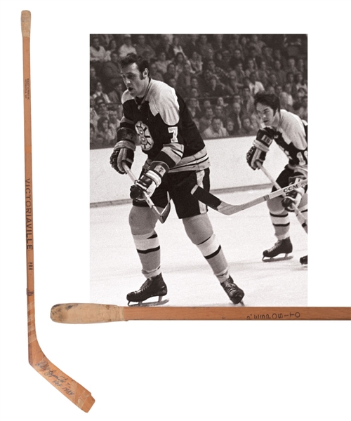 Phil Espositos 1969-70 Boston Bruins Signed Victoriaville Game-Used Stick