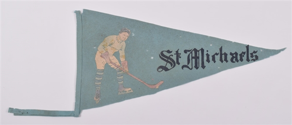 Vintage Circa 1910s St. Michaels College School Hockey Team Pennant