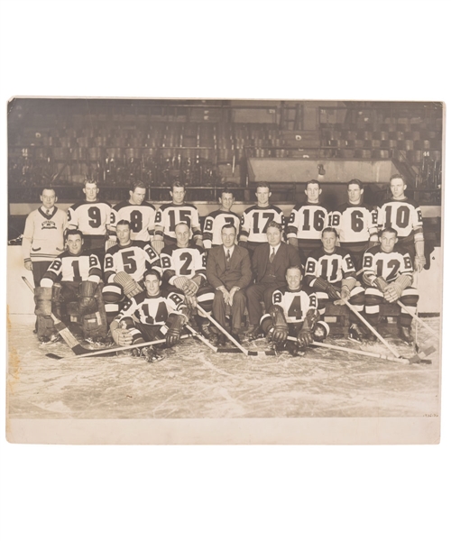 Boston Bruins 1935-36 Team Photo from Milt Schmidt Collection (15 ½” x 19 ½”) 
