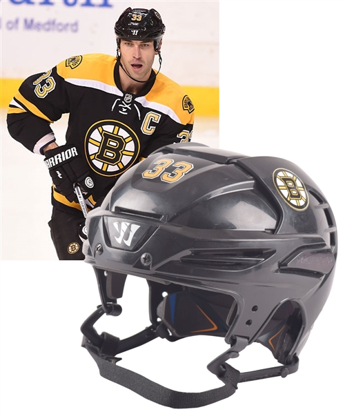 Zdeno Charas 2016 Winter Classic / 2015-16 Regular Season Boston Bruins Game-Worn Helmet with Team LOA - Photo-Matched!