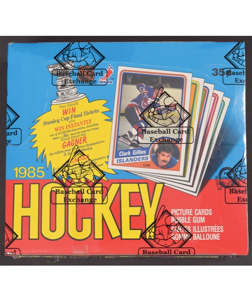 1984-85 O-Pee-Chee Hockey Wax Box (48 Unopened Packs) - BBCE Certified - Yzerman, Neely, Gilmour, Chelios and Lafontaine Rookie Year!