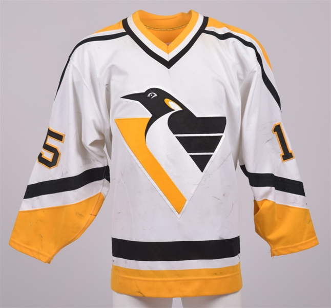Shawn McEacherns 1994-95 Pittsburgh Penguins Game-Worn Jersey - Nice Game Wear!