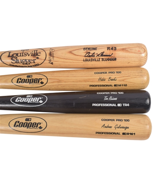 Montreal Expos 1980s and 1990s Game-Used/Issued Bat Collection of 10 with Dawson, Raines and Galarraga