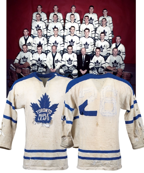 Toronto Maple Leafs Late-1950s Game-Worn Wool Jersey