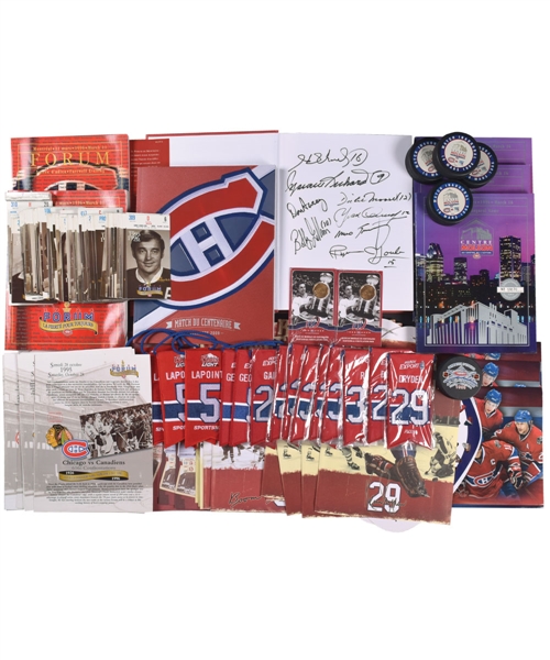 Massive Montreal Canadiens Collection with Autographs, Programs and Tickets, Memorabilia, Sticks and More from Ex-Montreal Forum Employee