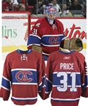 Carey Prices 2008-09 Montreal Canadiens "1915-16" Centennial Game-Worn Jersey with Team LOA - Photo-Matched!