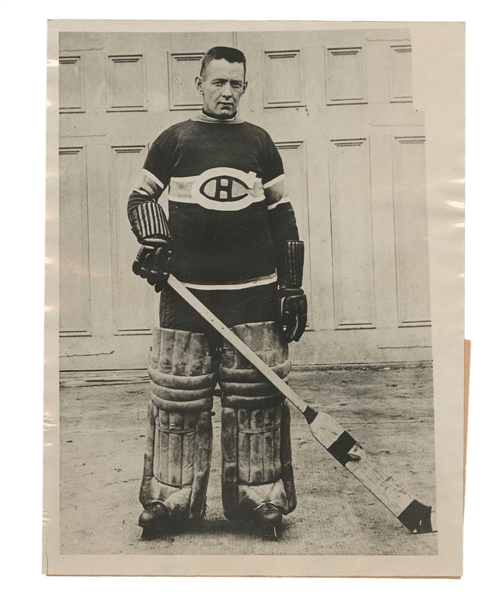 Georges Vezina December 4th 1925 Montreal Canadiens Media Photo Used For Promotion of the Opening Game at the New Madison Square Garden