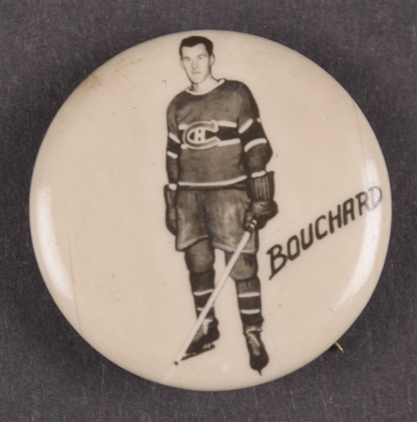 Emile "Butch" Bouchard 1948 Montreal Canadiens Pep Cereal Pin
