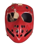 Pelle Lindberghs Late-1970s/Early-1980s Game-Worn Pre-NHL Fiberglass Goalie Mask