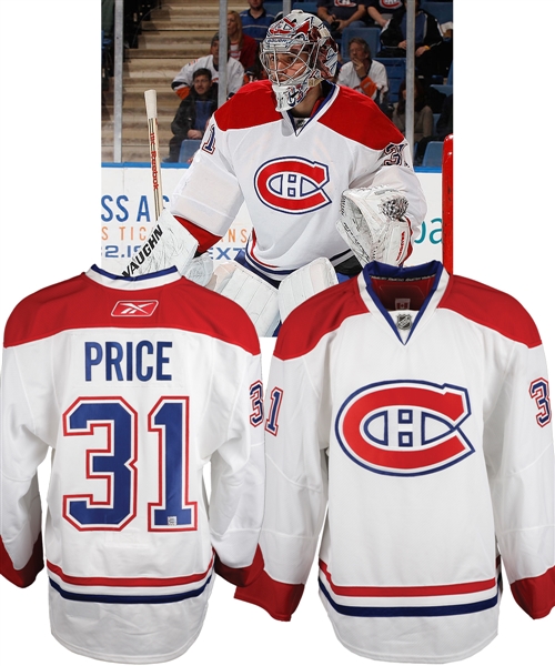 Carey Prices 2010-11 Montreal Canadiens Game-Issued Jersey with Team LOA