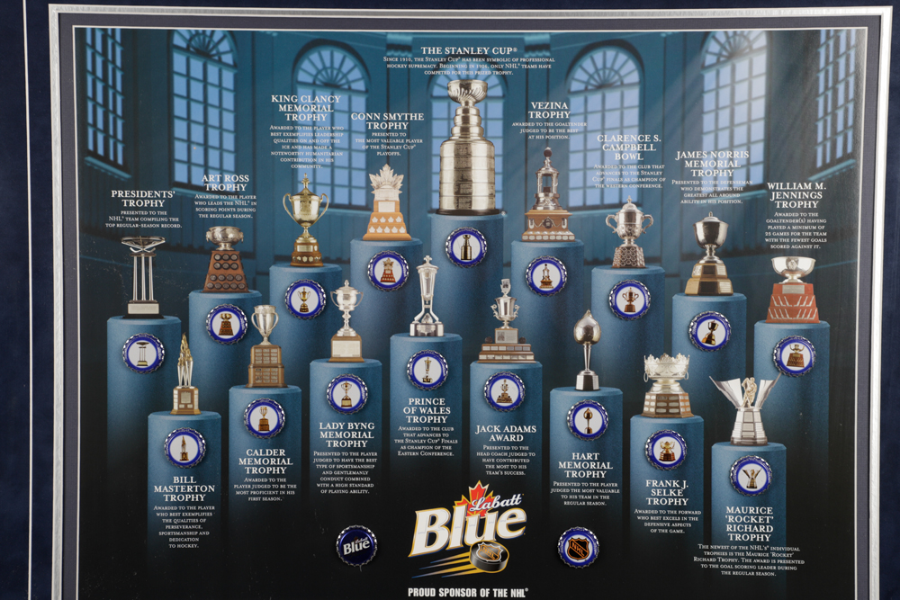 Colorado Avalanche MINI STANLEY CUP NHL HOCKEY TROPHY LABATT'S BLUE BEER  LOGO 1