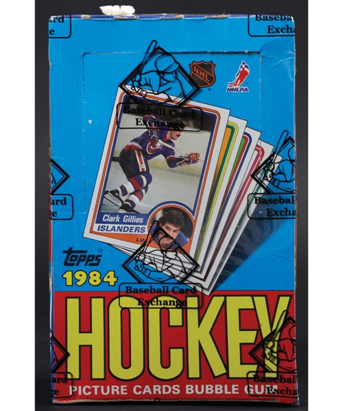 1984-85 Topps Hockey Wax Box (36 Unopened Packs) - BBCE Certified - Yzerman, Lafontaine and Andreychuk Rookie Year!