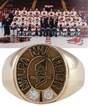 Ray Bourques Rendez-Vous 87 NHL All-Stars Vs USSR 10K Gold and Diamond Ring with His Signed LOA