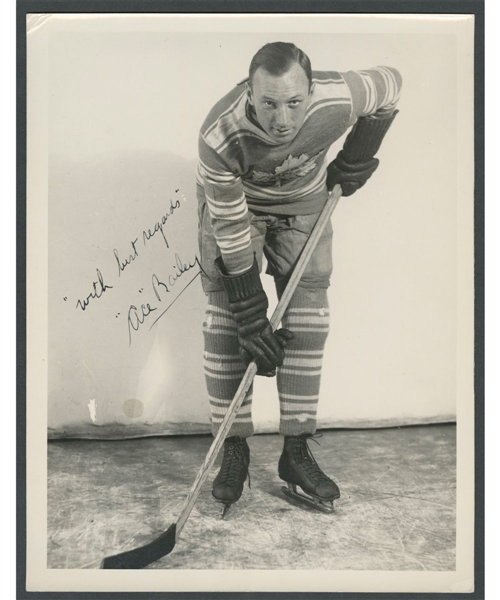 Deceased HOFer Ace Bailey Signed Toronto Maple Leafs Turofsky Photo from the E. Robert Hamlyn Collection