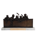 Jean Beliveaus 1994 Hockey Hall of Fame "Our Game" Bronze Sculpture Presented for "Outstanding Contribution to the Players Selection Committee" from His Personal Collection with Family LOA