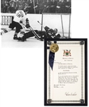 Paul Hendersons 1972 Canada-Russia Series Presentational Certificate from Premier of Ontario with His Signed LOA 